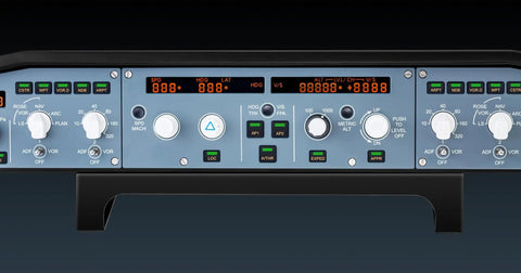 A320 FCU Flight Controller For Real Aircraft Feel And Precise Control, Plug And Play USB Interface, front panel view with controls