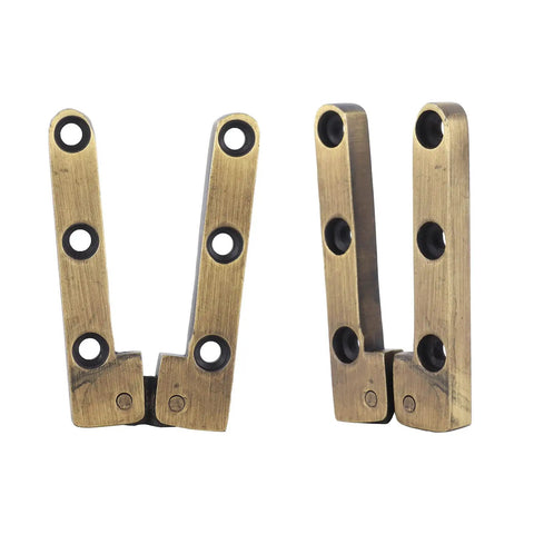 90 Degree Fold Flat Cabinet Hinge for Secure Furniture Storage in zinc alloy with pre-drilled holes, angle view