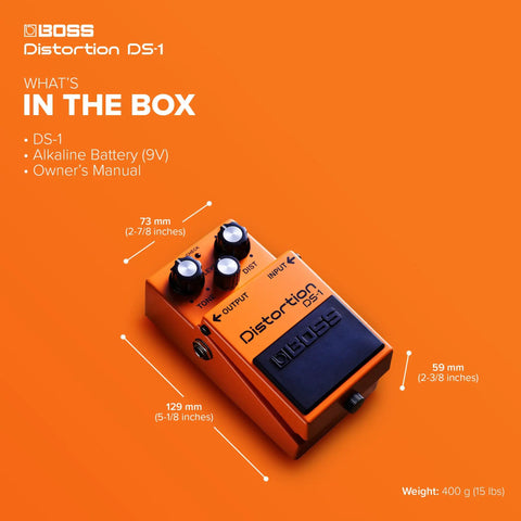 Legendary Guitar Distortion Pedal With Hard Edged Attack And Smooth Sustain Wide Tone Range For Rock Blues And Metal Compact Stompbox