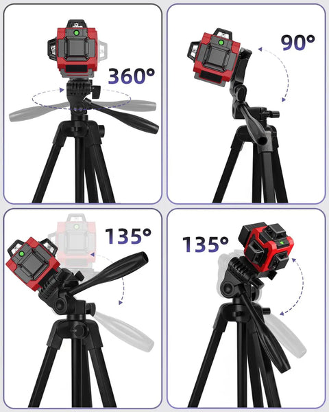Ultra Lightweight 68 Inch Aluminum Laser Level Tripod With Bubble Level And Quick Release Plate One Quarter Inch Mount 360 Degree Pivot