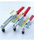 Heavy Duty Horizontal Toggle Clamp Metal Plunger Push Pull Fixture For Welding And Garage Builds Sweet Tight Grip Angled Handle Design No Sweat Adjustment One Pack with various weight ratings