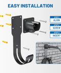 Tesla Charger Holder Wall Mount Dock And J Hook for Model 3 Y X S installation guide with screws and wall setup diagram.