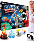 Immersive VR Space Lab Science Kit For Kids Aged 8 To 12 Realistic STEM Adventure With 92 Page Interactive Guide And 128 Experiments box with VR headset