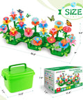Flower Garden Building Kit For Kids 3 To 7 Years Old With 148 Piece Set And Storage Case Educational STEM Toy Preschool Garden Playset on display