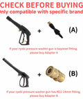 Pressure Washer Gun Adapter Kit With 1/4 Inch Quick Connect Socket And 5 Nozzles image showing Adapter A and Adapter B options