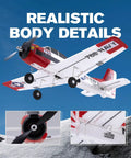 Beginner Friendly Easy To Fly T 28 RC Plane With Three Flight Modes And One Key Return in flight, showing realistic body details