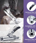 Grease gun accessory kit with 12-inch hose, 2 grease needles, 90-degree coupler, zerk cleaner
