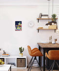 Ramen Still Life Metal Sign 8x12 Tin Wall Decor With Drinks in a modern kitchen setting