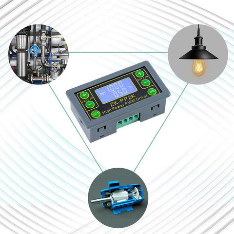 Plug-and-Play PWM Pulse Generator For Motor Speed Control With LCD Readout, 1Hz To 150KHz Frequency Range and application examples