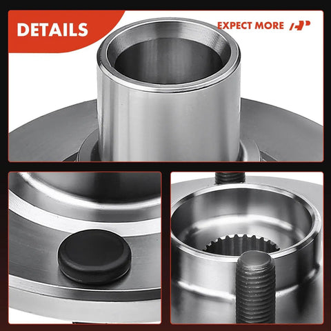Detailed view of 4 Lug Front Wheel Bearing And Hub Kit Direct Fit For Toyota Corolla MR2 Chevy Prizm Geo Prizm 1987 Through 2002 Non ABS