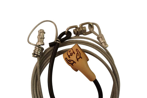Heavy Duty Rooster Tether Kit With Rubber Head Shock Absorption And Coated Cable, stainless steel swivels, aluminum end swivel