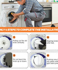 White Washer Control Knob Replacement Dial 2 Inch Wide 1.75 Inch High Snap On Fit For Most Washers No Fuss Easy Install Replaces 1264403 AP3994965 AH1482286 EAP1482286 PS1482286 installed on washing machine with step-by-step knob replacement guide