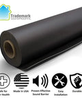 Heavy Duty Mass Loaded Vinyl Sound Barrier One Pound Per Square Foot roll, 1/8 inch thick, rubberlike sound insulation for quiet zones.