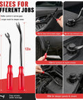 8in and 12in tools from 4-In-1 Car Trim Removal Tool Kit With Clip Pliers, 20 Automotive Clips, 17-4 Stainless Steel, for door panels