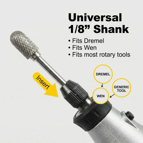 50 Piece Diamond Rotary Tool Bits Set Pro Grade DIY Friendly With 120 Grit Burrs For Carving Engraving Grinding And Polishing, One Eighth Inch Shank, Dremel Compatible, Ideal For Stone Rock Glass Ceramic Projects