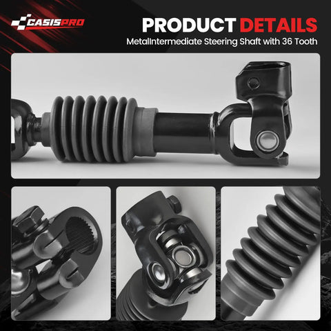 Golf Cart Intermediate Steering Shaft Assembly Joint For EZGO TXT 2001 Up Steering Yoke OEM 70580 G01 Replacement, black metal
