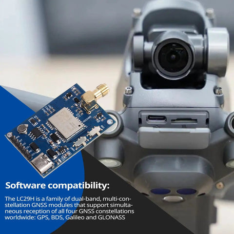 High Precision RTK GNSS Module For Drones With 10Hz Update Rate And Multiband Tracking Delivers Centimeter Level Positioning