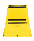 Yellow Nestable Polyethylene 2 Step Stool With 500 Lb Capacity, anti slip treads, lightweight, front handle, flat view