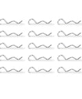 Heavy Duty Car Cotter Pin R Clip Kit 15 Pcs Universal Hairpin Assortment For Trailers Mowers Carts Trucks 0.13 In By 2.95 In