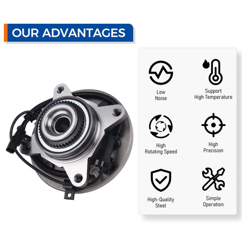 4WD Front Wheel Bearing Hub Assembly Fits 2011-2014 Ford Expedition F-150 And Lincoln Navigator details with advantage icons