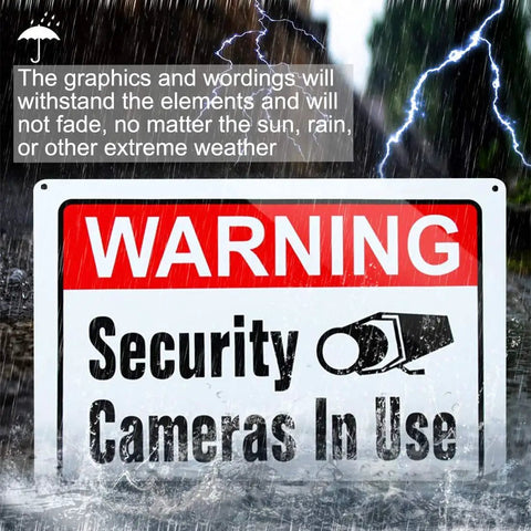 Dope Video Surveillance In Use Sign Pack Of Four, Large 10x14 Inch Aluminum UV Printed Security Warning Signs For Home And Biz under rain