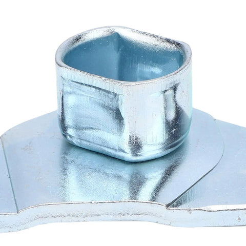 Close-up of metal rear right tailgate hinge replacement for trucks 2007 to 2020, built tough durability, smooth operation