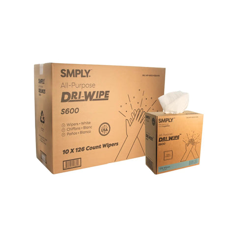 All Purpose Disposable Wipes For Auto Shops And Industrial Cleaning, 1,260 Total From 10 Boxes Of 126, 8 By 14 Inch Center Pull Sheets