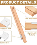 8 Pack Beech Wood Drawer Slides 16 Inch Center Mount Guide Tracks with metal glide details and workmanship