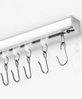 Heavy Duty Ceiling And Wall Mounted Curtain Track Rail System With Roller Hooks For Drapes, White Aluminum Alloy, 3 Ft To 6 Ft Adjustable Length, Room Divider Setup, Easy Install, DIY Friendly with roller hooks