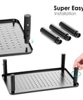 TV And Monitor Riser Desk Stand With Sturdy Metal Frame, Large 14.6 Inch By 9.3 Inch Platform, Supports Up To 44 Lbs installation
