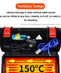 Sddpulse Handheld Steam Cleaner High Temp Portable for Home Car detailing showing tankless design and water inlet pipe.