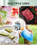 Slick Portable Countertop Ice Maker With Square Cube Batches And Smart Infrared Tracking For Fresh On Demand Chill Plus showcasing multiple uses.