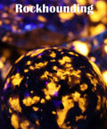 Glowing rock illuminated by Five LED S5 UV Flashlight With Crazy Bright Ultra Beam Black Light for rockhounding