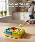 Built Tough Adjustable Cheese Slicer With Sharp Wire Cutter And Super Clutch Mini Silicone Tongs For seamless block slicing with colorful food.