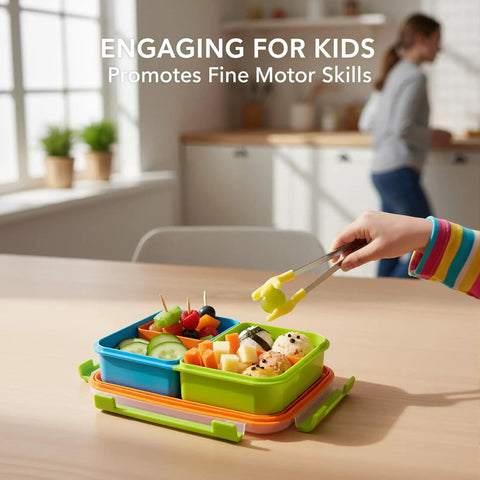 Built Tough Adjustable Cheese Slicer With Sharp Wire Cutter And Super Clutch Mini Silicone Tongs For seamless block slicing with colorful food.