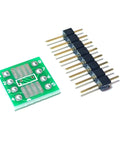 SOP8 To DIP8 PCB Adapter Kit With FR4 Prototyping Board, Double-Sided Gold-Plated Pins, 0.65mm, 1.27mm, And 2.54mm Pin Pitch