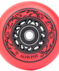 76mm 90A Ripsurf Wheels Set For RipStik DLX Caster Board With ABEC9 Bearings, red wheel close-up showing details