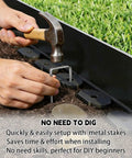 Installing Landscape Edging Kit 49 Feet Long With 3 Inch Height Includes 75 Metal Stakes Flexible Plastic Lawn Border No Fuss Tool Free