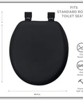 Soft Padded Toilet Seat With Comfy Sponge Cushion Easy To Install Durable Polypropylene Build Non Slip Hinges Top View