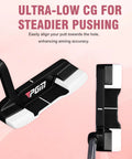 Close-up view of putter from Women's 12 Piece Golf Club Set With 460cc Driver, Fairway Wood, Hybrid, Irons, Putter, Two Headcovers, Rain Hood Stand Bag, Right Handed Graphite Golf Clubs Built For Newbies To Intermediates