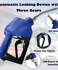 Workhorse 110 Volt Def Transfer Pump Kit 10 Gpm Self Priming Diaphragm Pump, blue DEF spout with locking mechanism and swivel.
