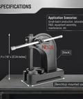 Heavy Duty Manual Arbor Press 3 Ton Desktop Punch Machine Cast Iron Hand Press for Stamping and Bending, 18.11x7.87x22.24 inches.