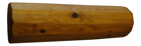 Built Tough Game Changing Heavy Duty Solid Wood Log Style Wall Mount Ski Rack Holds Six Pairs Of Skis And Poles Indoor Garage Wall Space Saver Organizer Rack Natural Finish view of solid wood log design.