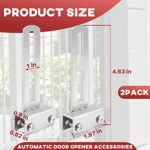 2 Pack Magnetic Limit Switch Holder For Sliding Gate Opener with dimensions and stainless steel design