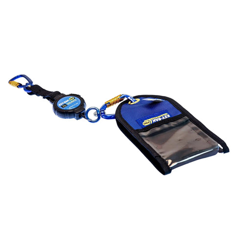 Pro ToolMate Retractable Tool Tether And Smartphone Jacket Kit 1 lb Heavy Duty Lanyard ANSI 121 Certified, blue rugged phone jacket