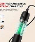 Rechargeable Handheld Milk Frother With USB C Charging, Cordless Electric Foam Maker and Stainless Steel Whisk showing USB-C charging