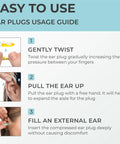 Instructions for Small Ear Canal Sleep Ear Plugs, 40 Pack Noise Cancelling Ear Plugs, 32 dB Sound Blocking For Snoring