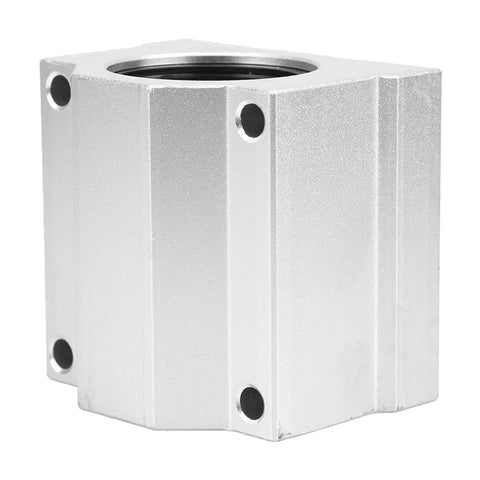 SC30UU Linear Motion Ball Bearing Slide Block Aluminum Alloy Closed End 30mm ID Low Friction High Precision Easy Install For Machinery Equipment Workhorse Rail Travel For CNC Robotics And 3D Printers, aluminum block