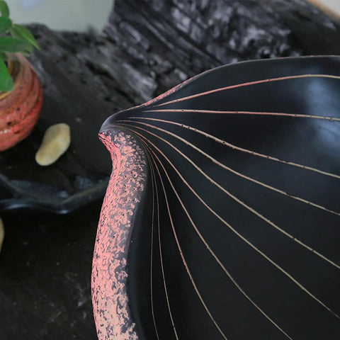 Close-up of Bathroom Vessel Sink Chinese Style Art Basin, showcasing pink glaze details and elegant design.