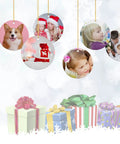 Bulk Pack Of 12 Sublimation Ceramic Ornaments 2.83 Inch Round White Gloss Finish Blank Hanging Ornaments with holiday decor images